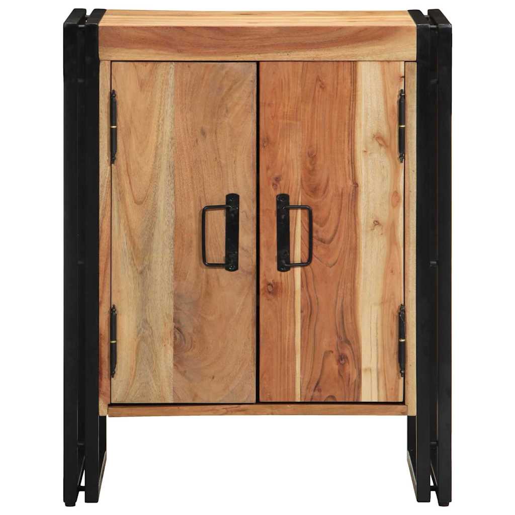 vidaXL Shoe Cabinet with Shelf Brown 56 x 35 x 70 cm Solid Acacia wood
