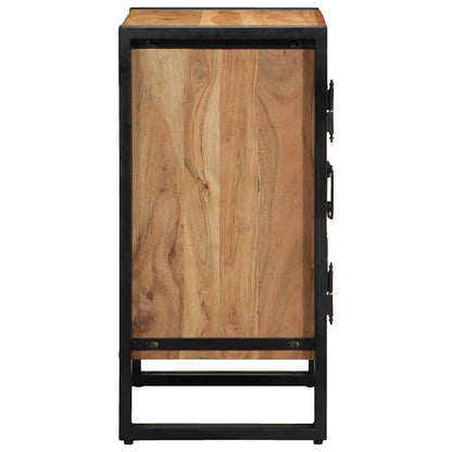 vidaXL Shoe Cabinet with Shelf Brown 56 x 35 x 70 cm Solid Acacia wood