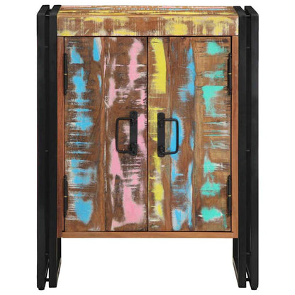 vidaXL Shoe Cabinet Multicolour 56 x 35 x 70 cm Solid Reclaim wood