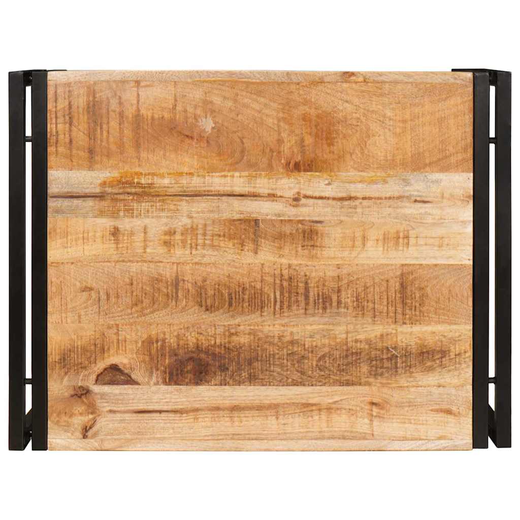 vidaXL Bathroom Shelf Brown 65 x 50 x 23 cm Soild Rough Mango Wood