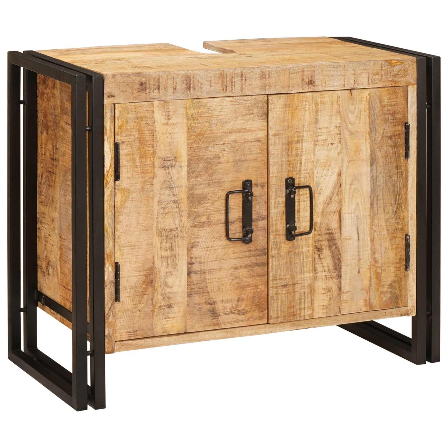 vidaXL Sink cabinet with Shelf Brown 71 x 33 x 58 cm Solid Mango Wood