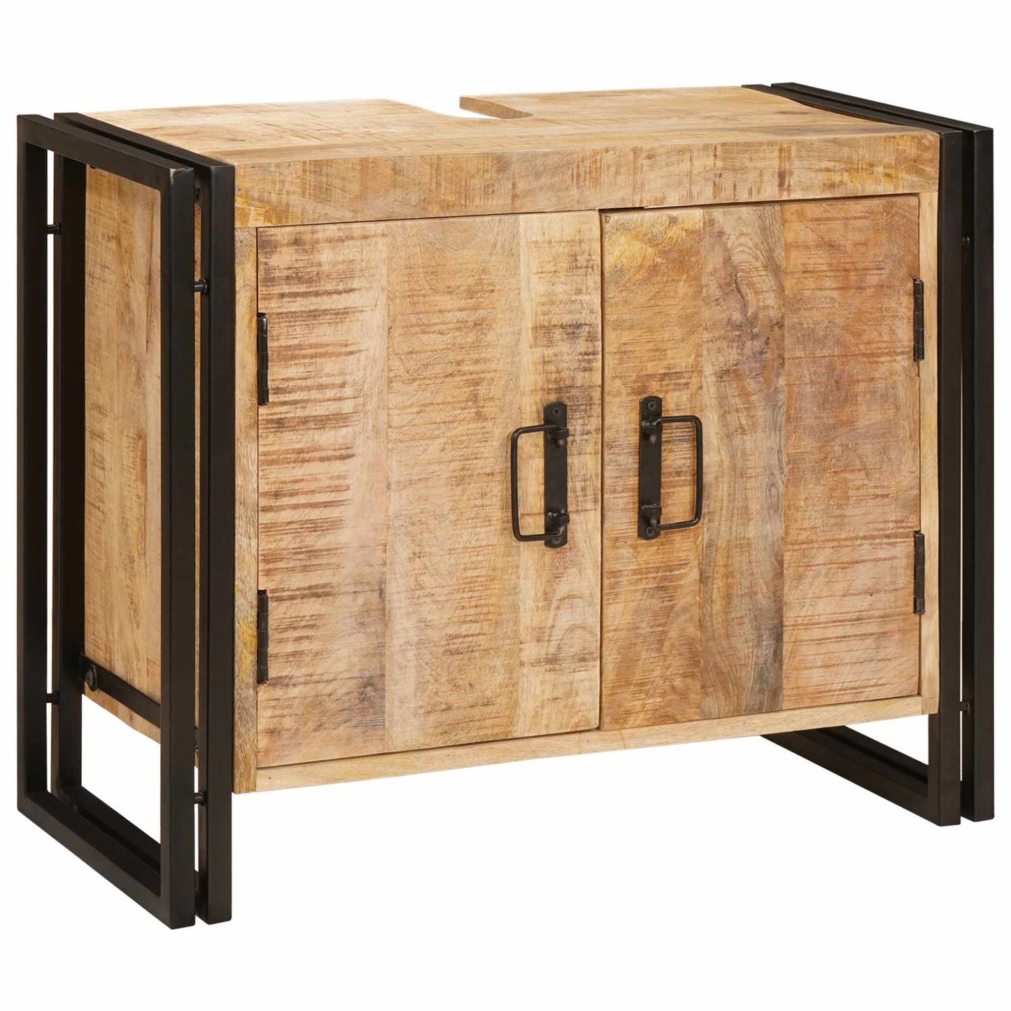 vidaXL Sink cabinet with Shelf Brown 71 x 33 x 58 cm Solid Mango Wood
