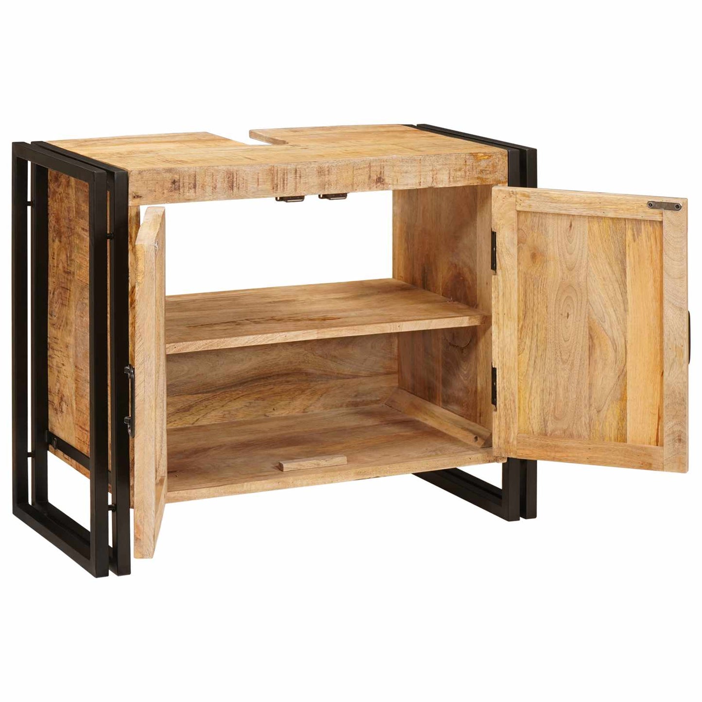 vidaXL Sink cabinet with Shelf Brown 71 x 33 x 58 cm Solid Mango Wood