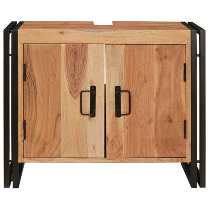 vidaXL Sink cabinet with Shelf Brown 71 x 33 x 58 cm Solid Acacia Wood