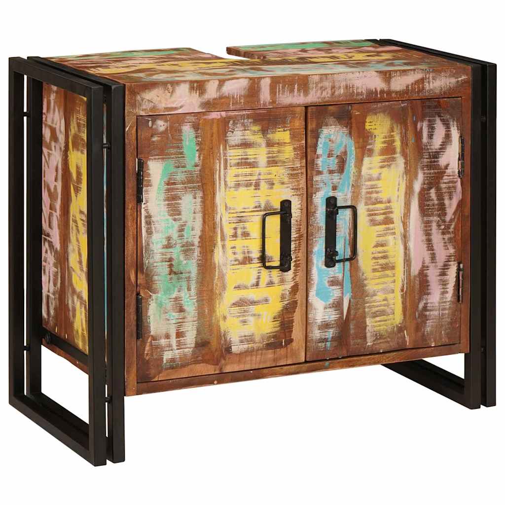 vidaXL Sink cabinet Multicolour 71 x 33 x 58 cm Solid Reclaim Wood