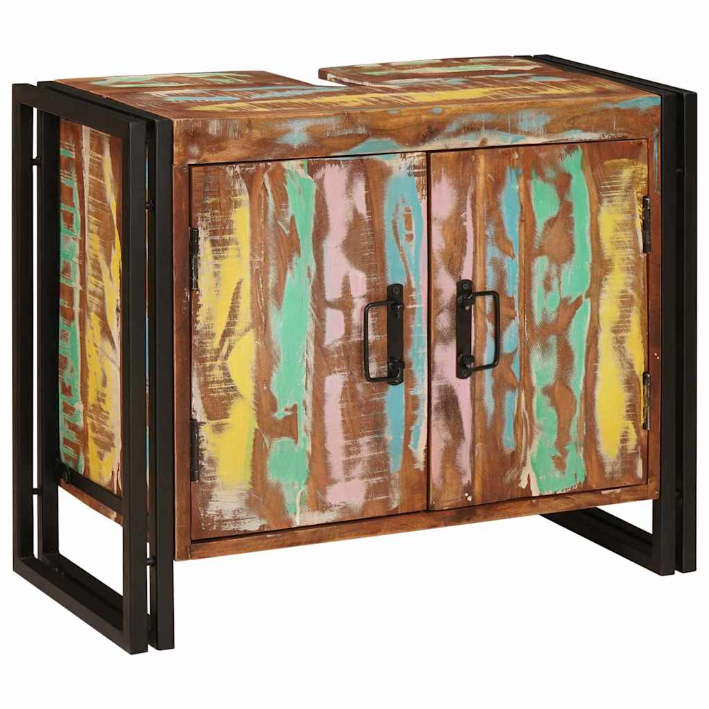 vidaXL Sink cabinet Multicolour 71 x 33 x 58 cm Solid Reclaim Wood