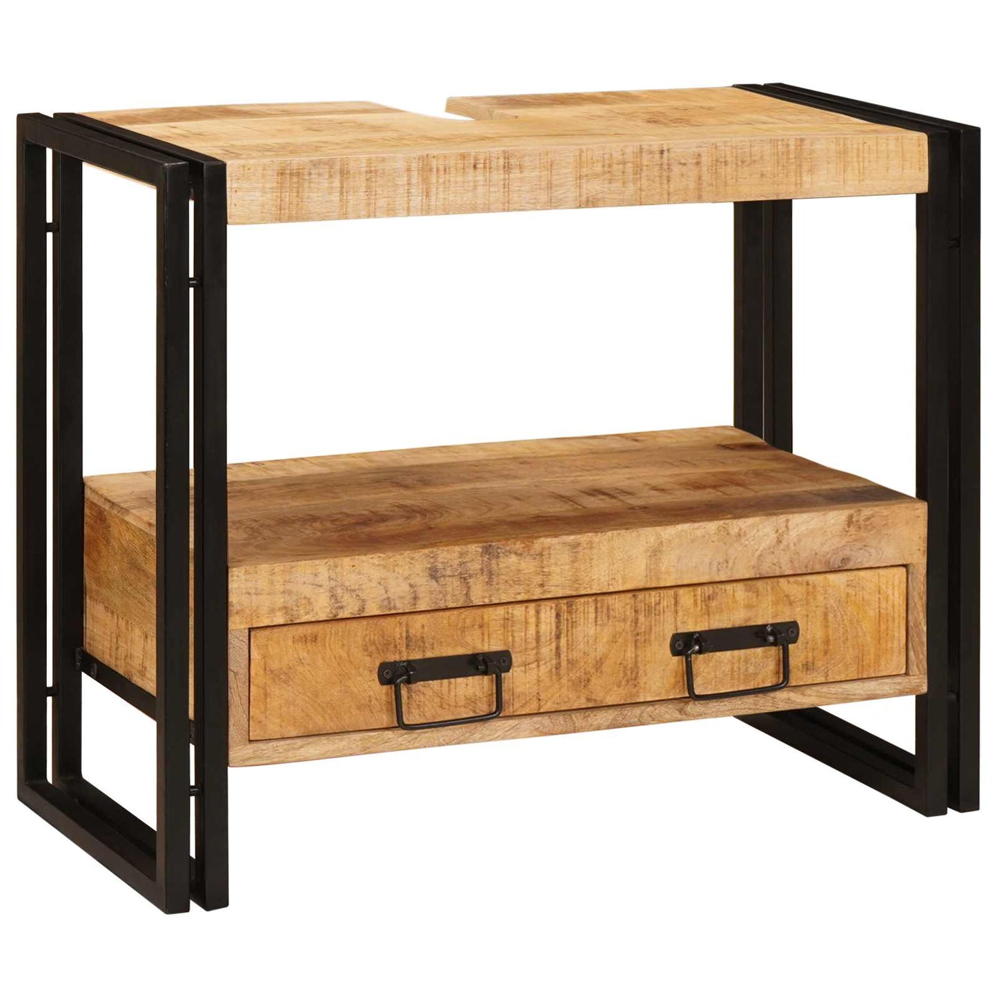 vidaXL Vanity Cabinet Brown 71 x 33 x 58 cm Solid Mango Wood