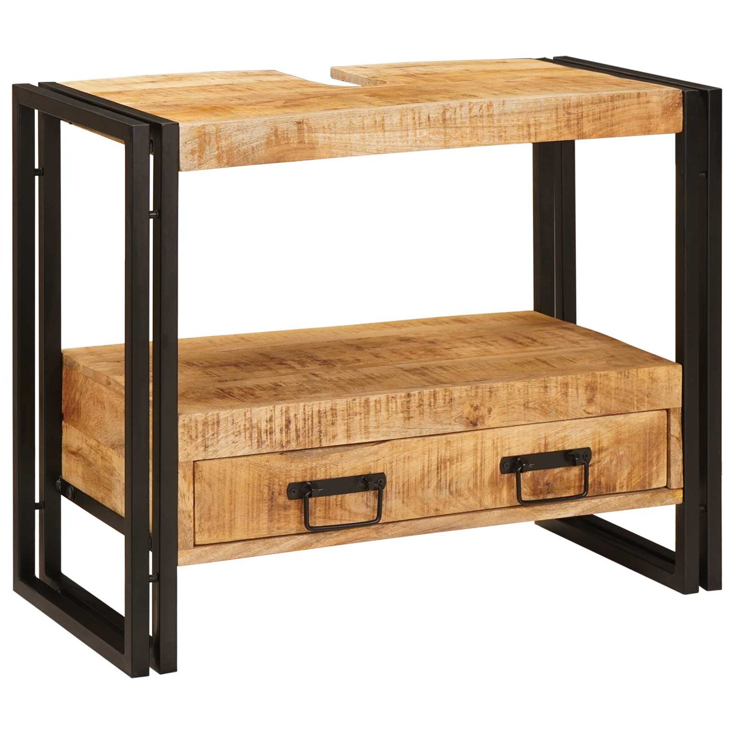 vidaXL Vanity Cabinet Brown 71 x 33 x 58 cm Solid Mango Wood