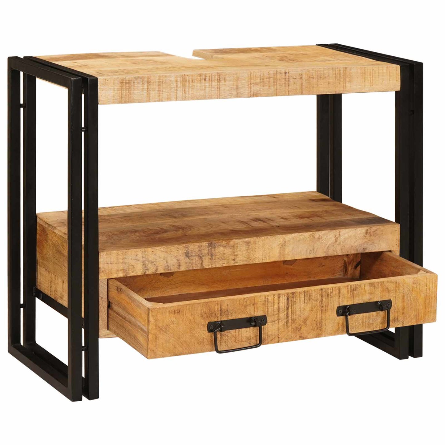 vidaXL Vanity Cabinet Brown 71 x 33 x 58 cm Solid Mango Wood