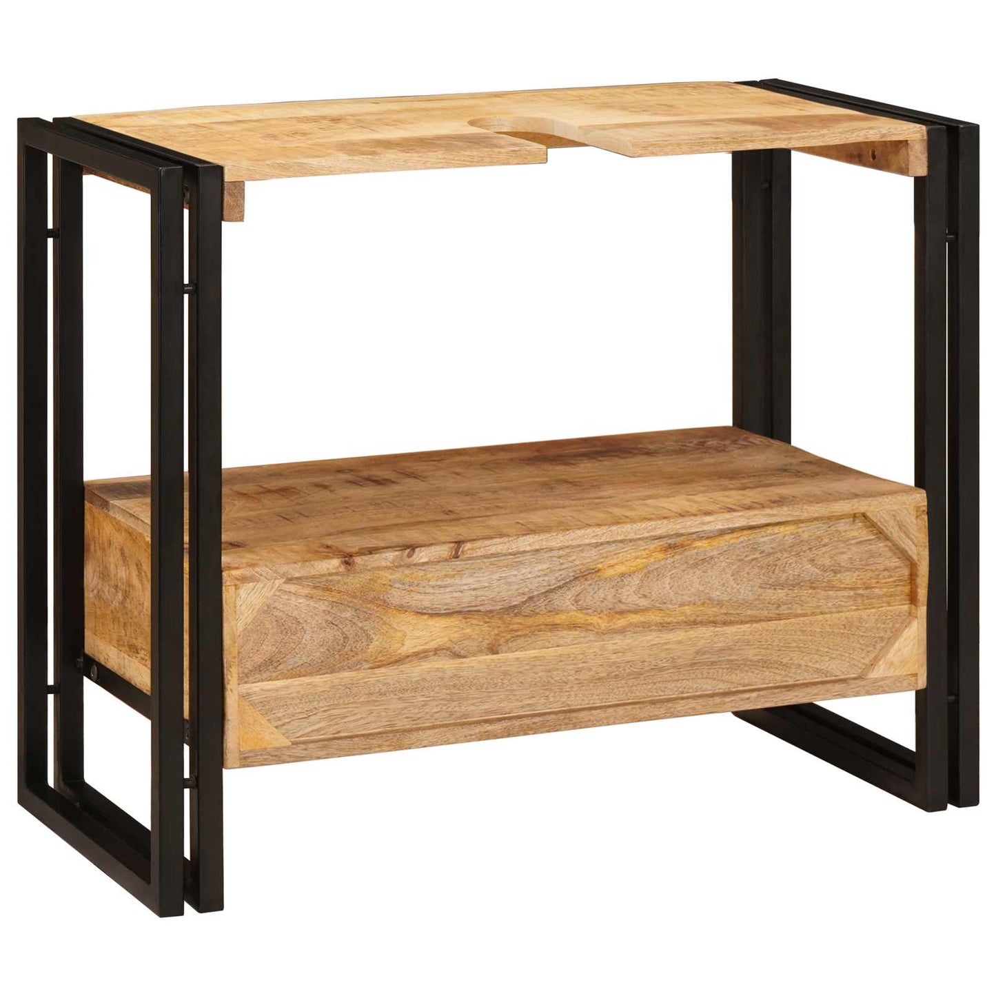 vidaXL Vanity Cabinet Brown 71 x 33 x 58 cm Solid Mango Wood