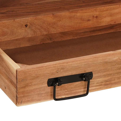 vidaXL Vanity Cabinet Brown 71 x 33 x 58 cm Solid Acacia Wood