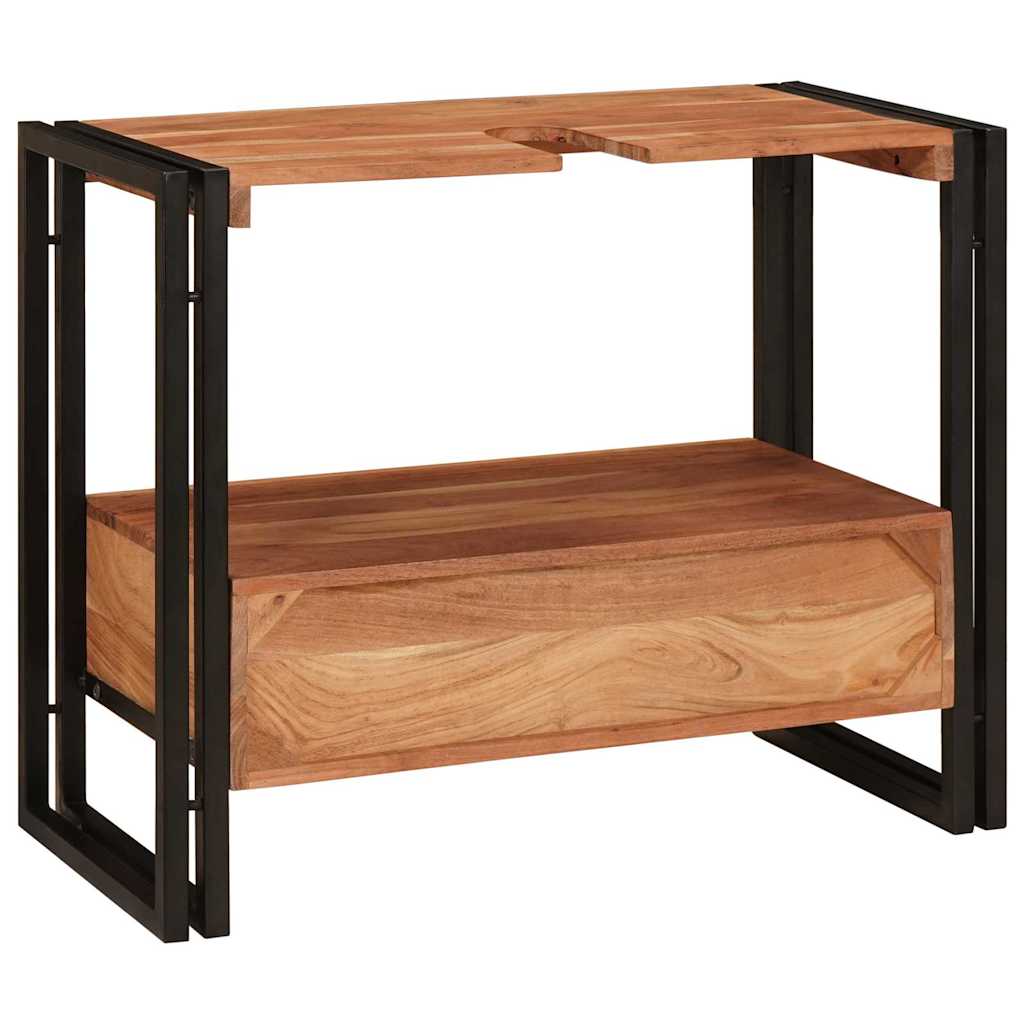 vidaXL Vanity Cabinet Brown 71 x 33 x 58 cm Solid Acacia Wood