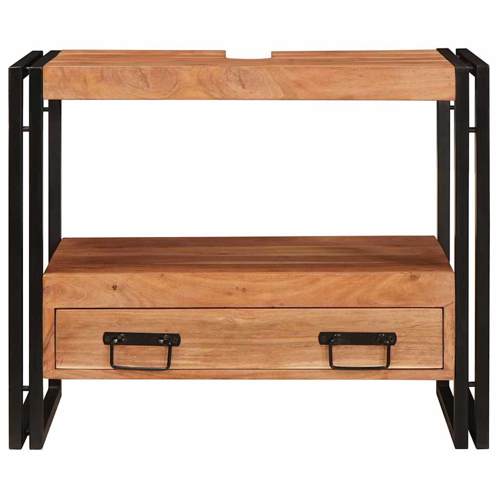 vidaXL Vanity Cabinet Brown 71 x 33 x 58 cm Solid Acacia Wood