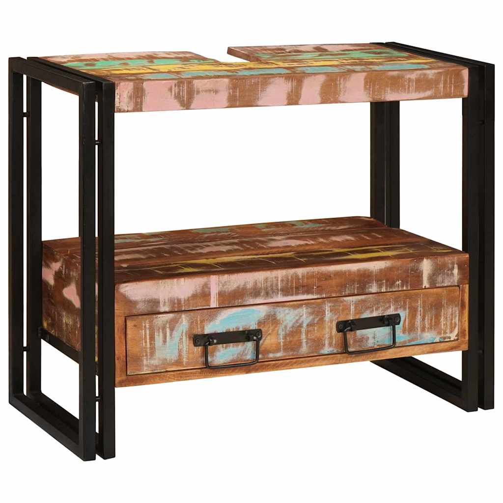 vidaXL Vanity Cabinet Multicolour 71 x 33 x 58 cm Solid Reclaim Wood