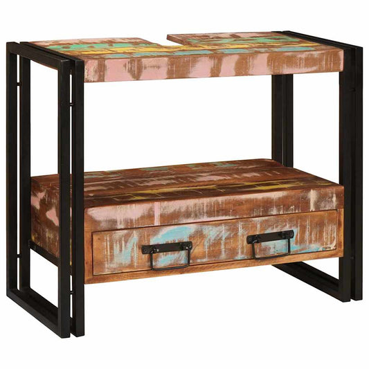 vidaXL Vanity Cabinet Multicolour 71 x 33 x 58 cm Solid Reclaim Wood