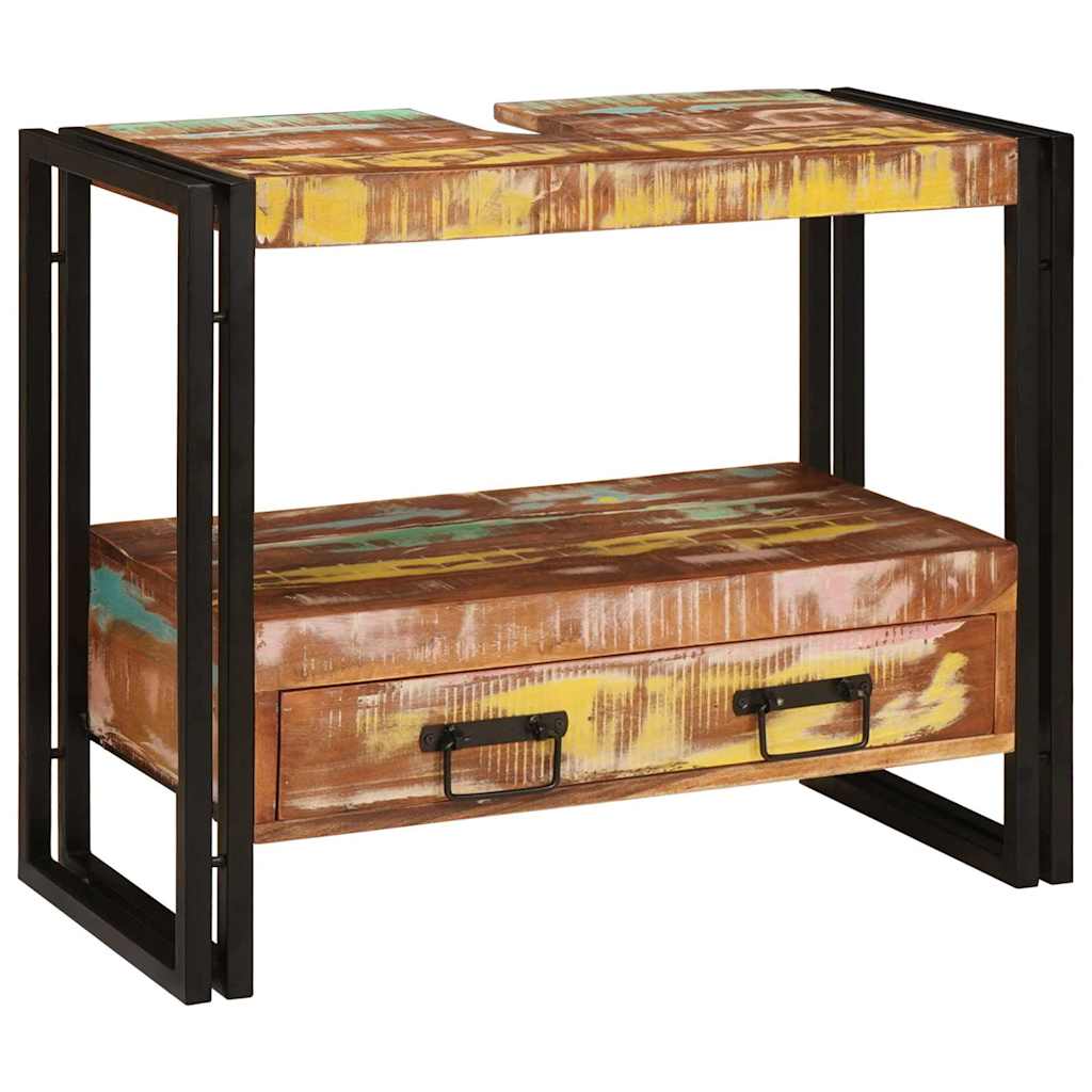 vidaXL Vanity Cabinet Multicolour 71 x 33 x 58 cm Solid Reclaim Wood