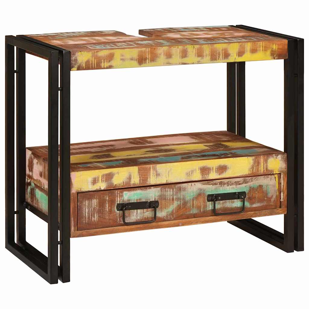 vidaXL Vanity Cabinet Multicolour 71 x 33 x 58 cm Solid Reclaim Wood