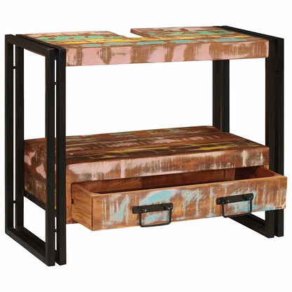 vidaXL Vanity Cabinet Multicolour 71 x 33 x 58 cm Solid Reclaim Wood