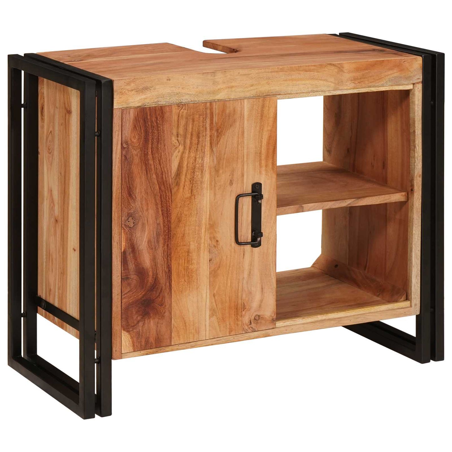 vidaXL Sink cabinet with Shelf Brown 71 x 33 x 58 cm Solid Acacia Wood
