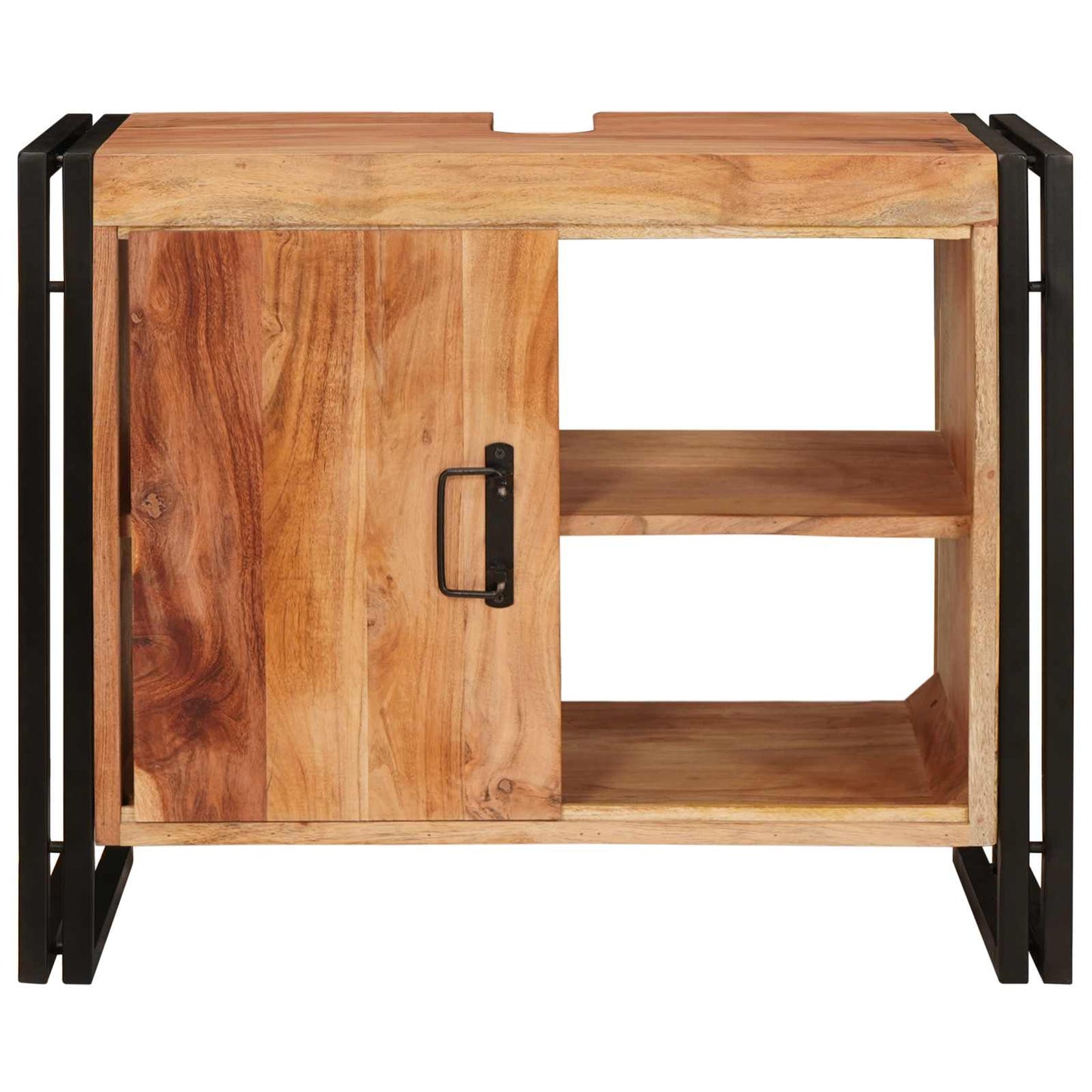 vidaXL Sink cabinet with Shelf Brown 71 x 33 x 58 cm Solid Acacia Wood