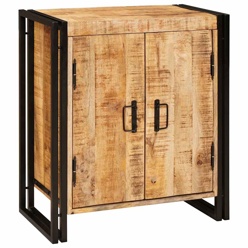 vidaXL Bedside Cabinet Brown 66 x 35 x 76 cm Soild rough mango wood