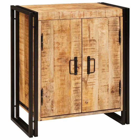 vidaXL Bedside Cabinet Brown 66 x 35 x 76 cm Soild rough mango wood