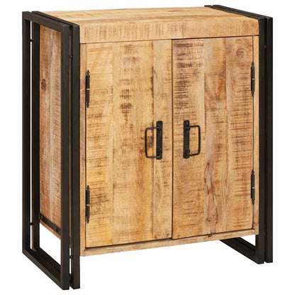 vidaXL Bedside Cabinet Brown 66 x 35 x 76 cm Soild rough mango wood