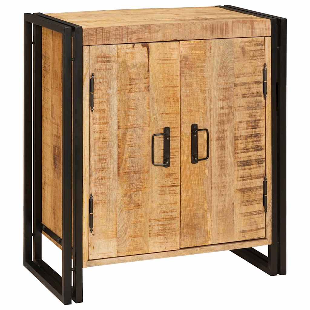 vidaXL Bedside Cabinet Brown 66 x 35 x 76 cm Soild rough mango wood