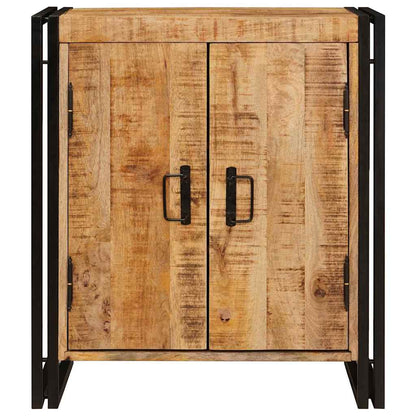 vidaXL Bedside Cabinet Brown 66 x 35 x 76 cm Soild rough mango wood