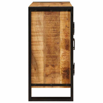 vidaXL Bedside Cabinet Brown 66 x 35 x 76 cm Soild rough mango wood