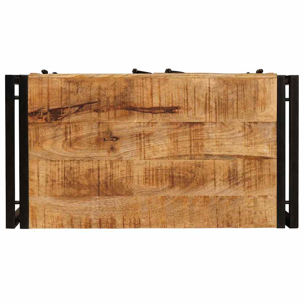 vidaXL Bedside Cabinet Brown 66 x 35 x 76 cm Soild rough mango wood