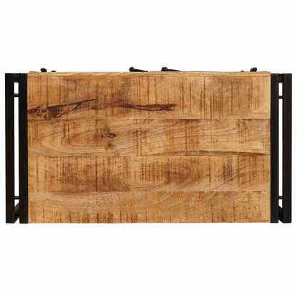 vidaXL Bedside Cabinet Brown 66 x 35 x 76 cm Soild rough mango wood