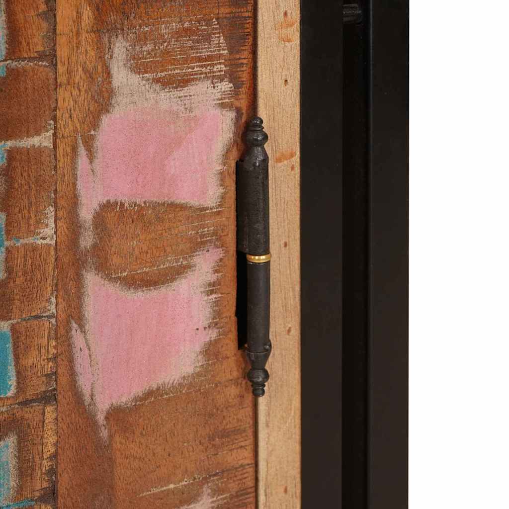 vidaXL Bedside Cabinet Multicolour Solid reclaimed wood