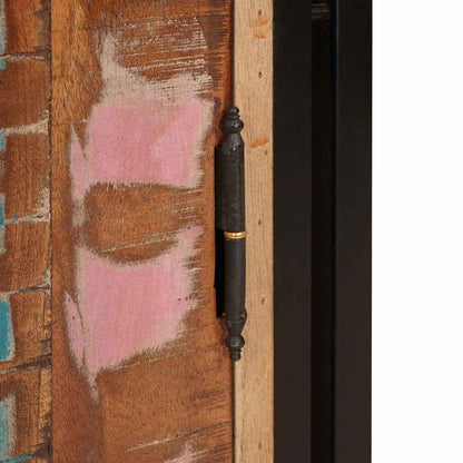 vidaXL Bedside Cabinet Multicolour Solid reclaimed wood