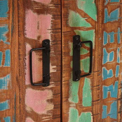 vidaXL Bedside Cabinet Multicolour Solid reclaimed wood