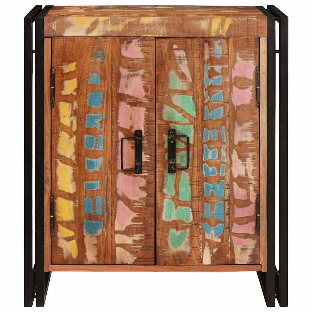 vidaXL Bedside Cabinet Multicolour Solid reclaimed wood