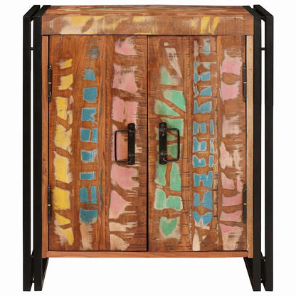 vidaXL Bedside Cabinet Multicolour Solid reclaimed wood