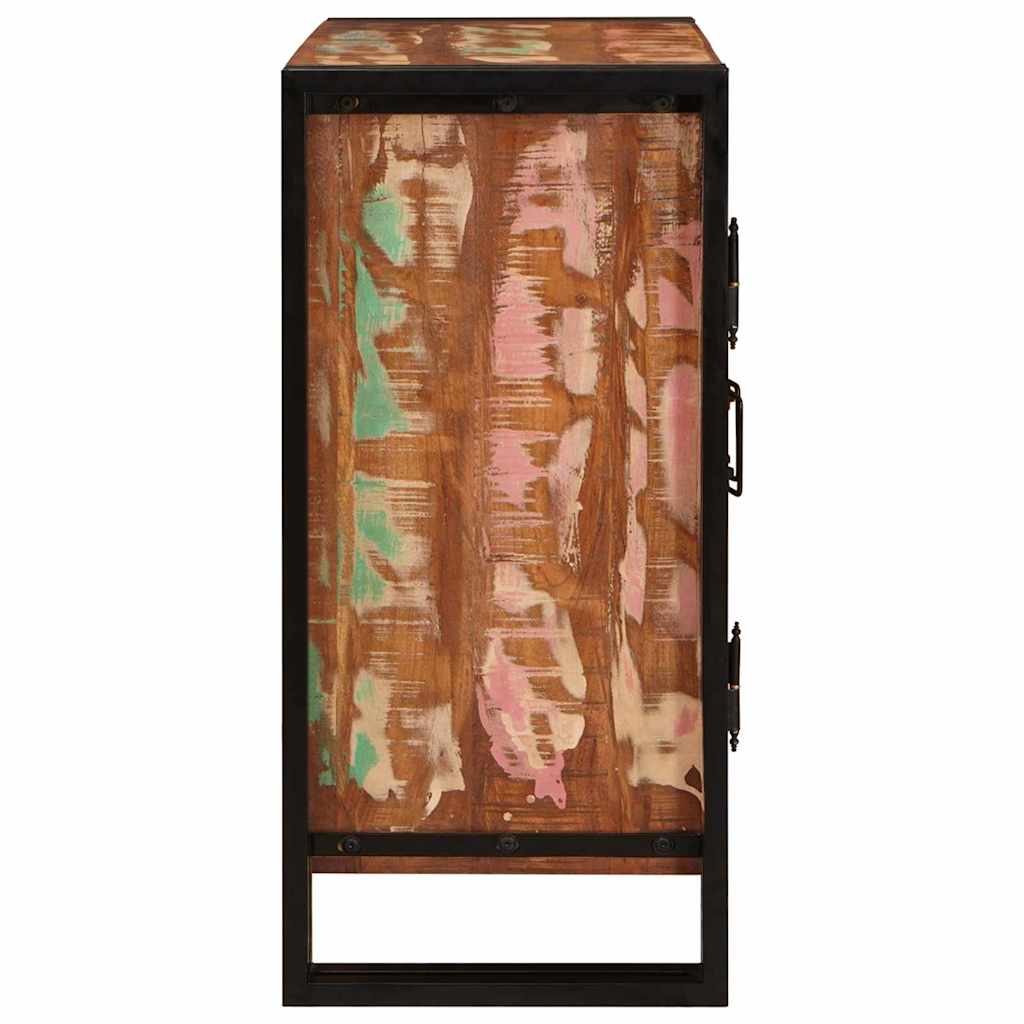 vidaXL Bedside Cabinet Multicolour Solid reclaimed wood