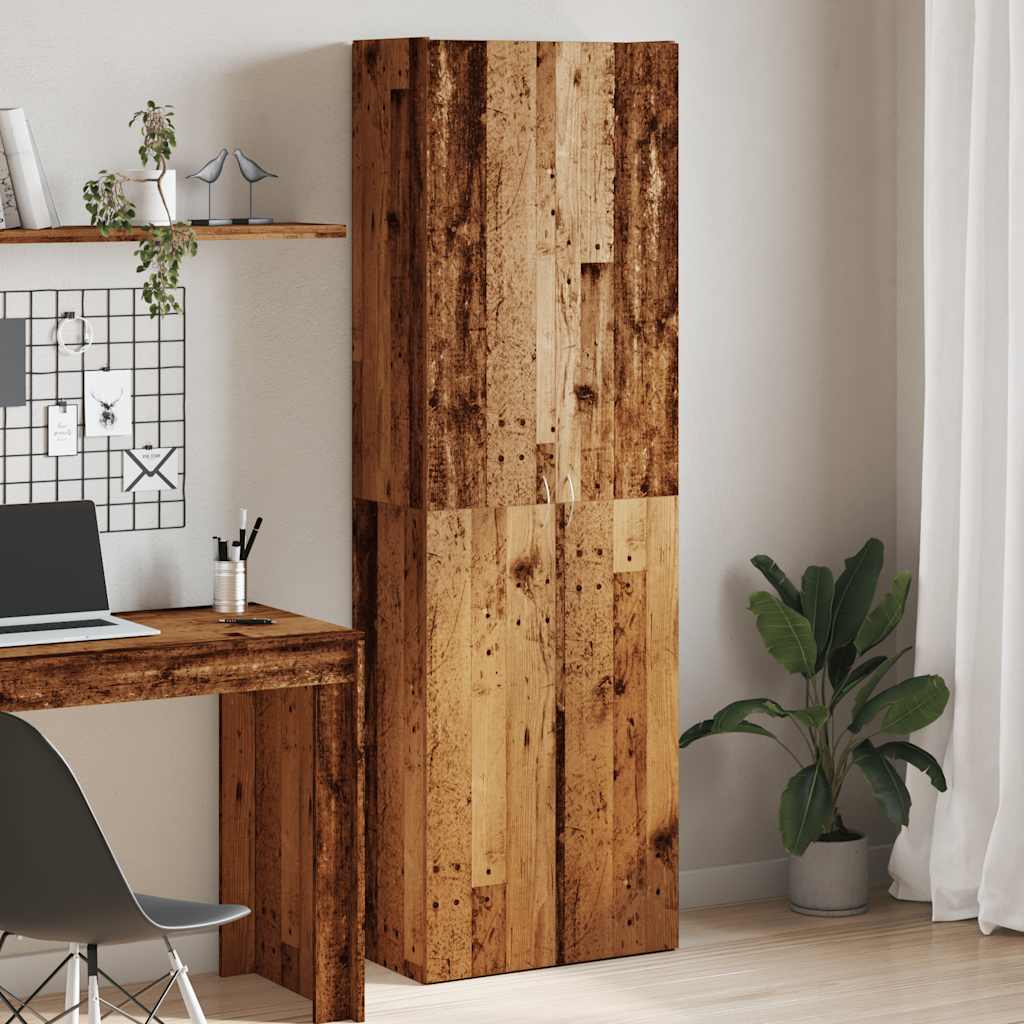vidaXL Highboard Old Wood 60x32x190 cm Engineered Wood