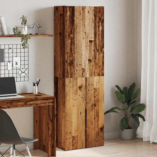 vidaXL Highboard Old Wood 60x32x190 cm Engineered Wood