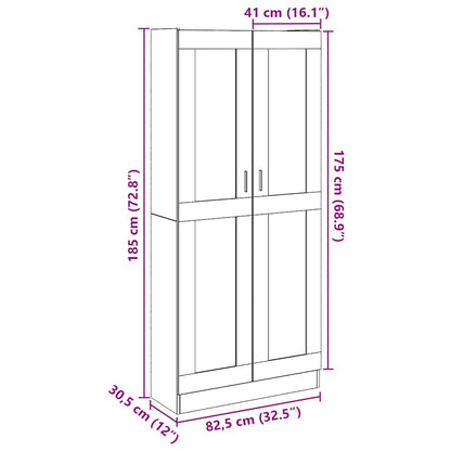 vidaXL Highboard Artisan Oak 82,5x30,5x185 cm Engineered Wood