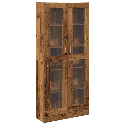 vidaXL Highboard Old Wood 82,5x30,5x185 cm Engineered Wood