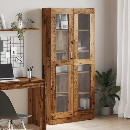 vidaXL Highboard Old Wood 82,5x30,5x185 cm Engineered Wood