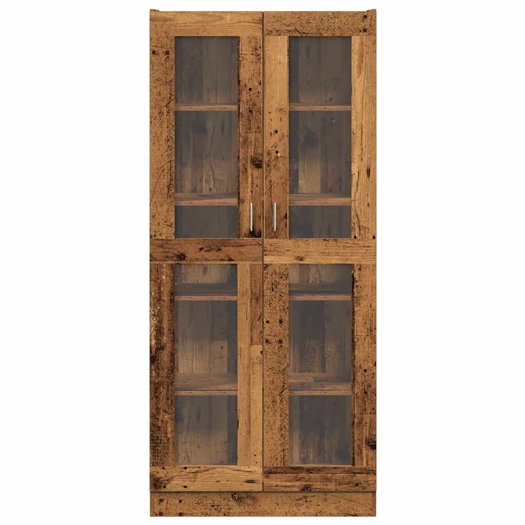 vidaXL Highboard Old Wood 82,5x30,5x185 cm Engineered Wood