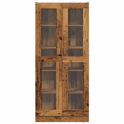 vidaXL Highboard Old Wood 82,5x30,5x185 cm Engineered Wood