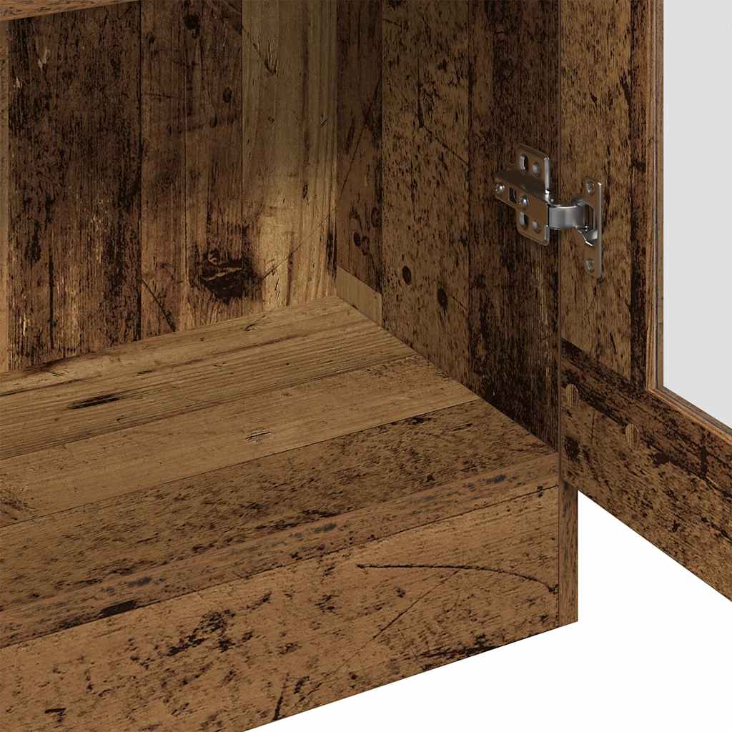 vidaXL Highboard Old Wood 82,5x30,5x185 cm Engineered Wood