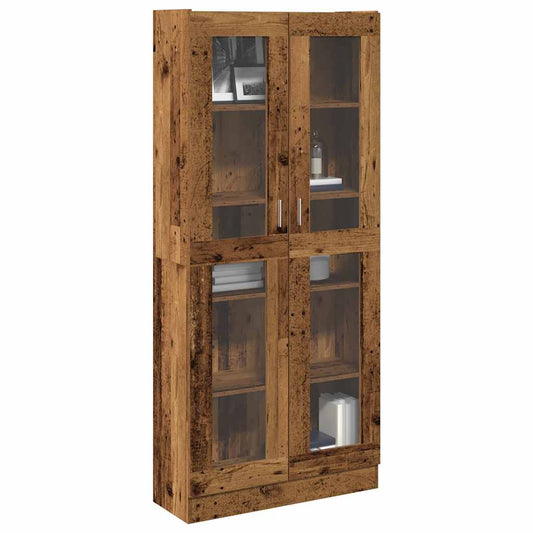vidaXL Highboard Old Wood 82,5x30,5x185 cm Engineered Wood