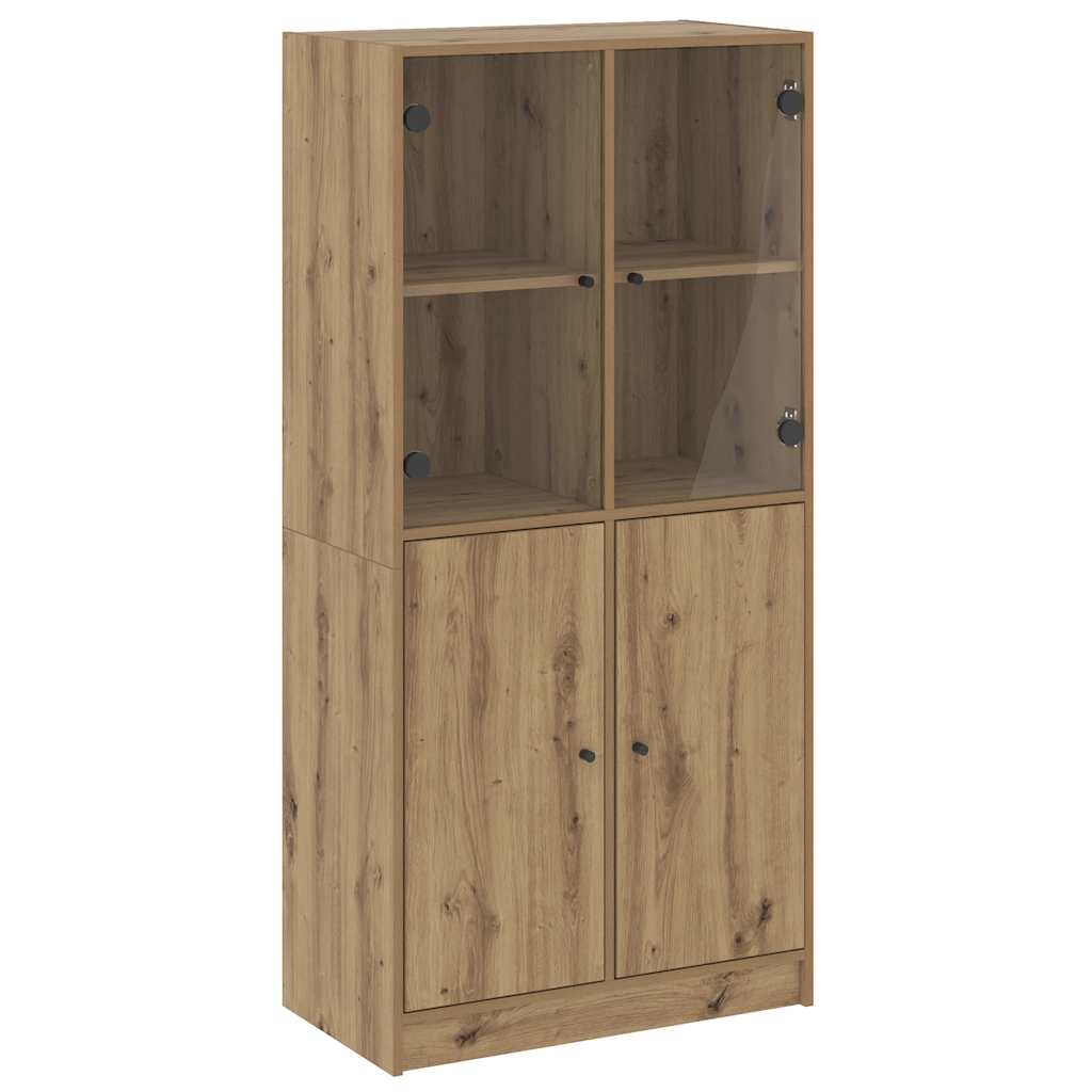 vidaXL Highboard with Doors Artisian Oak 68x37x142 cm Engineered Wood