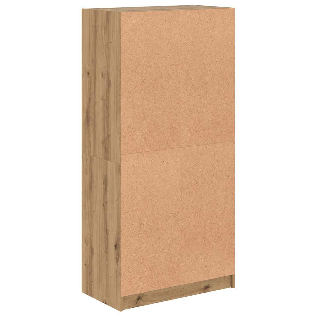vidaXL Highboard with Doors Artisian Oak 68x37x142 cm Engineered Wood