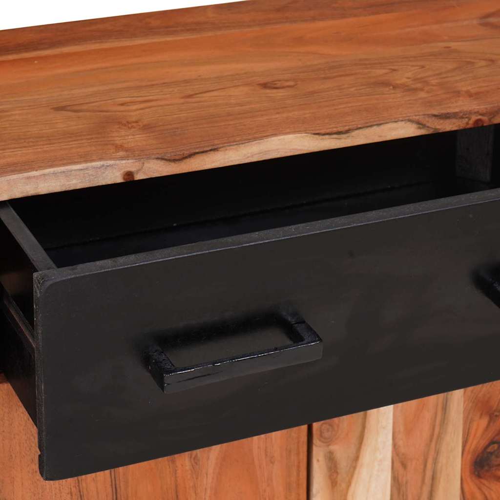 vidaXL Sideboard 2 pcs Brown 110 x 30 x 75 cm Solid Acacia Wood